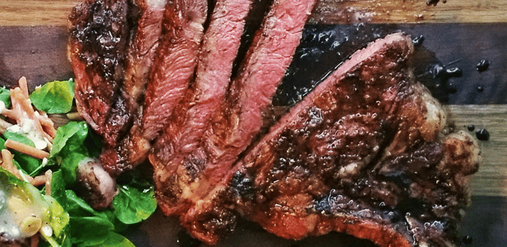 Spice-Rubbed Chuck Steak with Whiskey